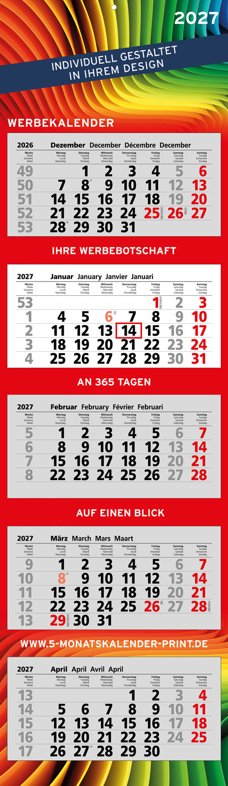 Monatskalender medium